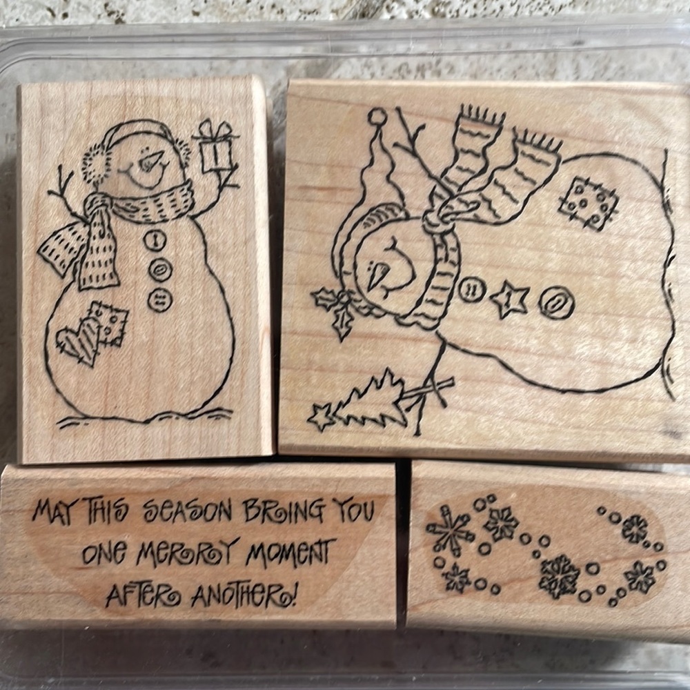 Stampin Up! A Merry Season Snowman Set - rare!